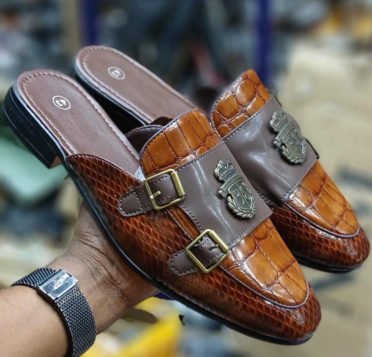 MEN'S LUXURY HALF SHOE MULE