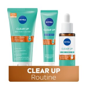 NIVEA CLEAR UP CLEANSE :FACE WASH150ML+NIGHT EXFOLIATE 40ML+SERUM 15ML