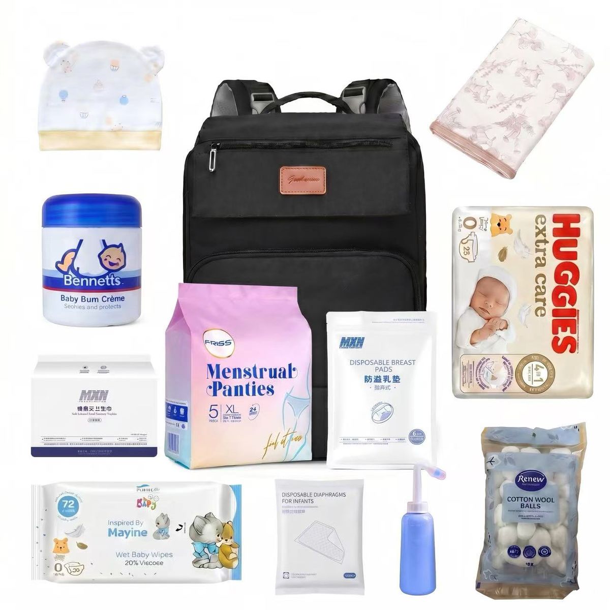MATERNITY HOSPITAL BAG SET FOR MOM &BABY